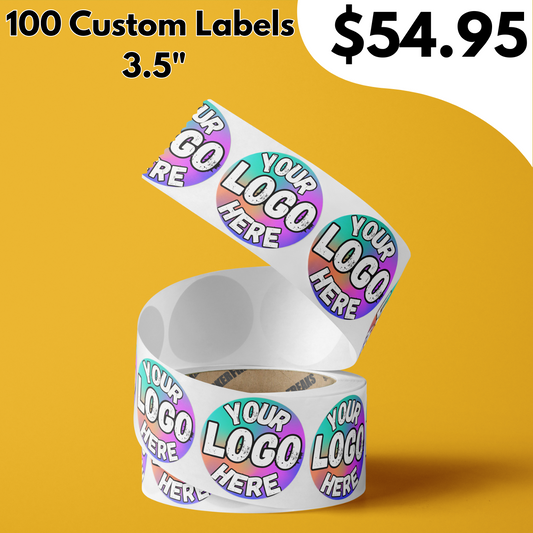 100ct, 3.5" Custom Labels
